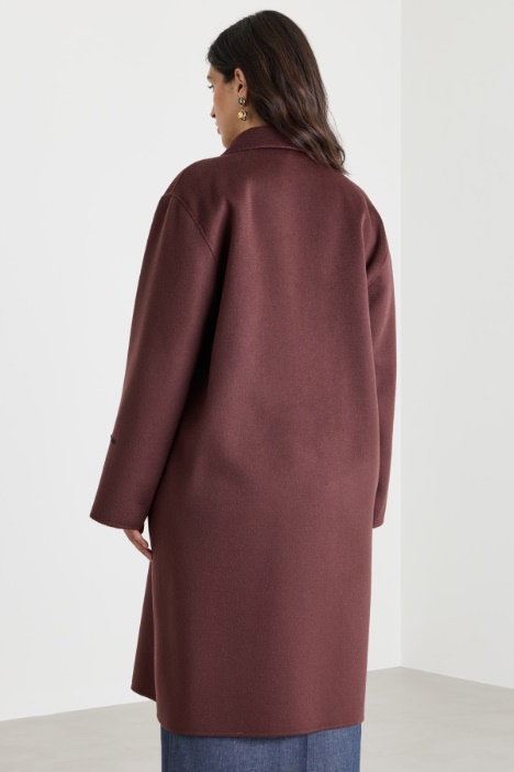 Cappotto doppiopetto in double di lana