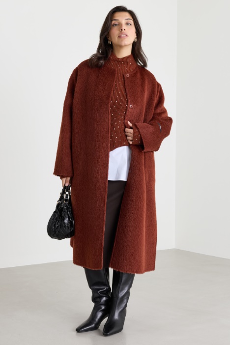 Double-faced coat with scarf - Intrend