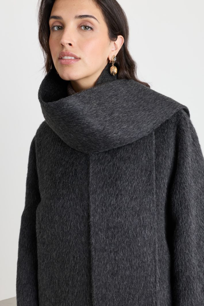 Cappotto in double con sciarpa - GRIGIO - Intrend - 3
