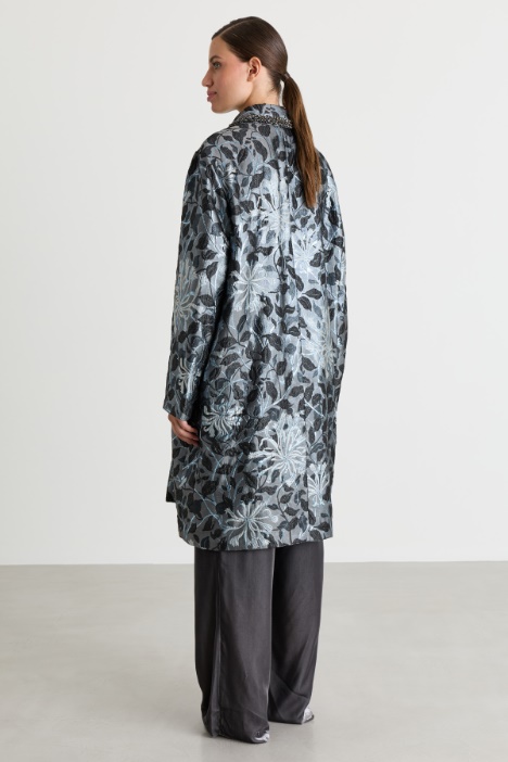Cappotto coccon jacquard lamé