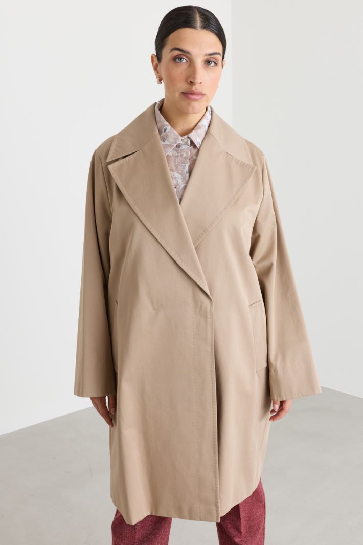 Faille raincoat - CAMEL - Intrend - 2
