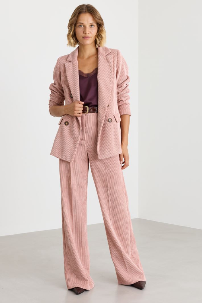 Blazer in velluto a coste - ROSA - Intrend