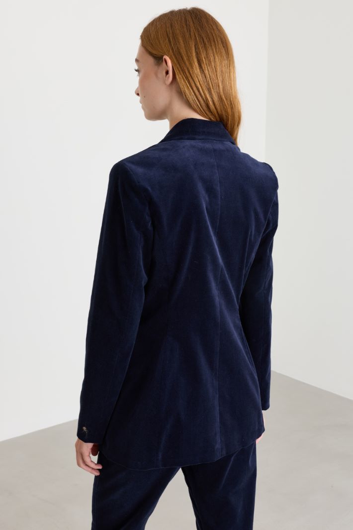 Samtblazer - BLAU - Intrend - 4