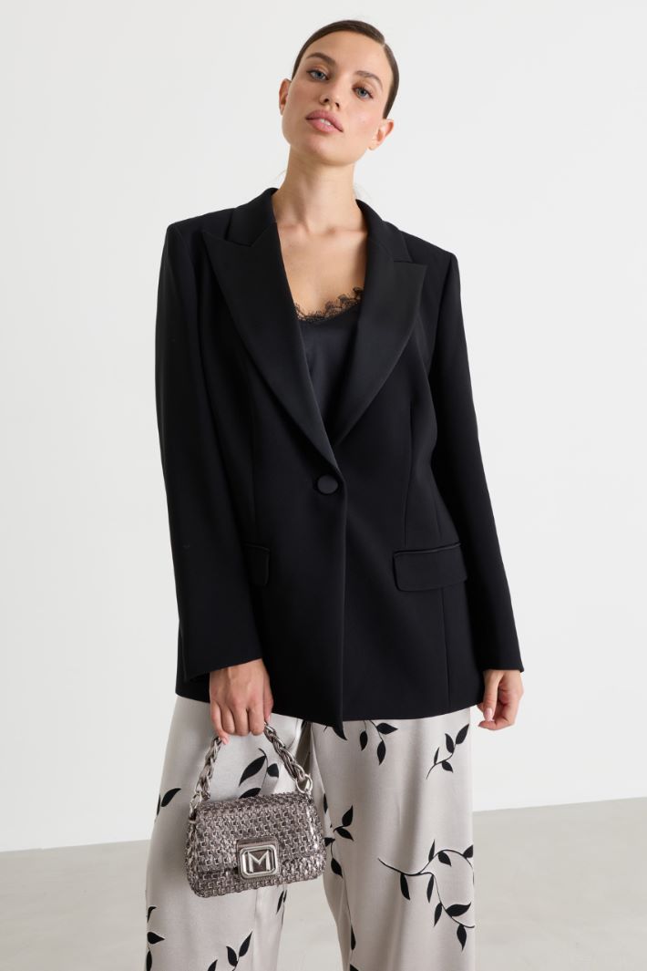 Cady tuxedo jacket - BLACK - Intrend - 2