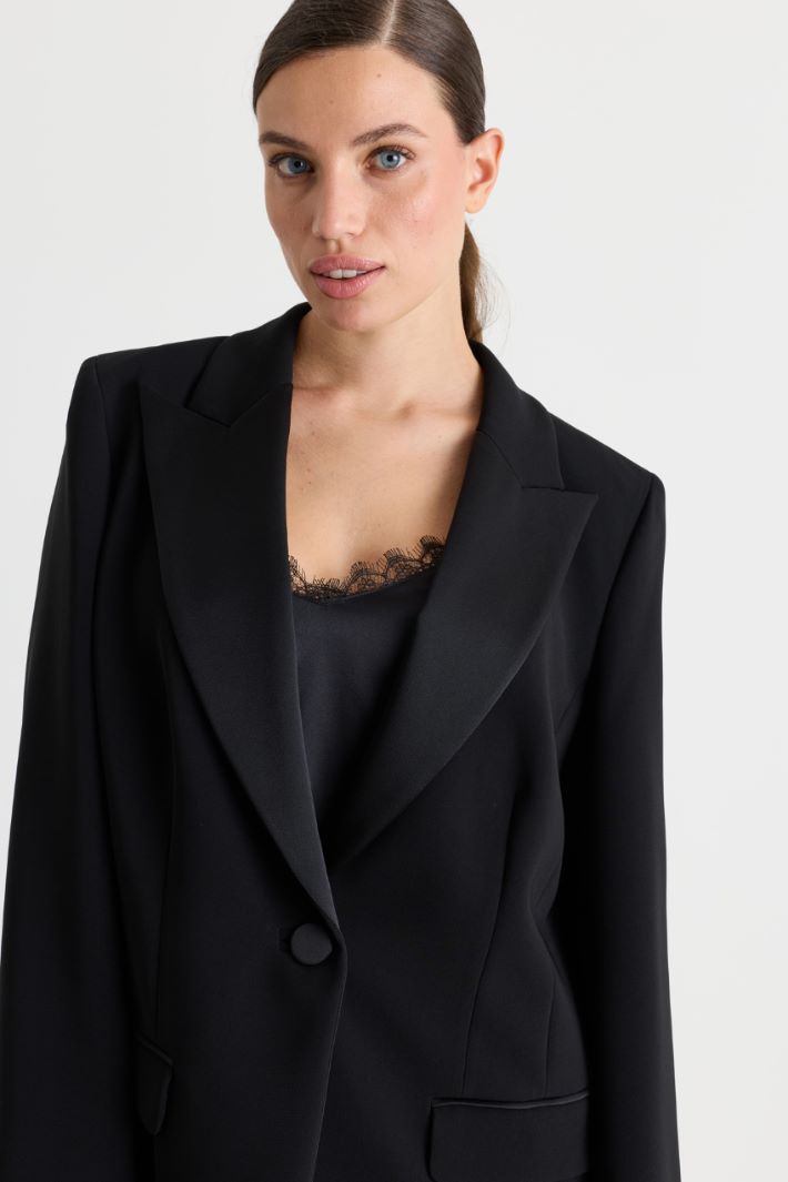Cady tuxedo jacket - BLACK - Intrend - 3