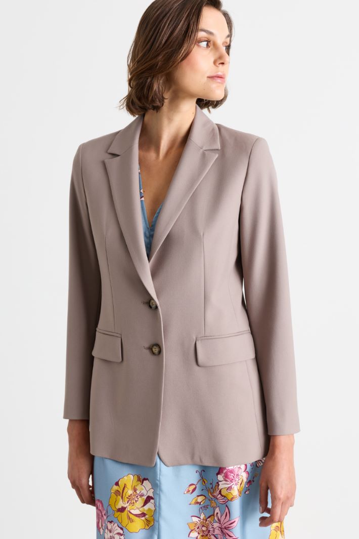 Blazer aus Stretch-Twill - GRAU - Intrend - 2