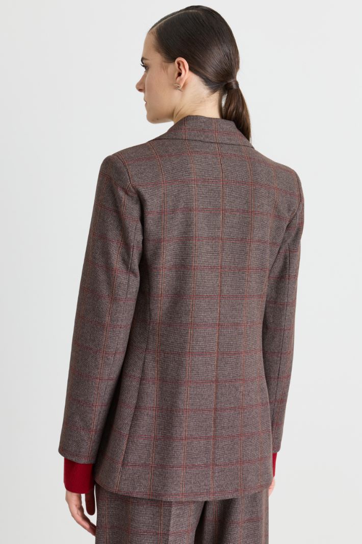 Stretch twill blazer - BROWN RED - Intrend - 4