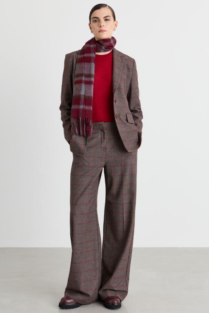 Stretch twill blazer - BROWN RED - Intrend
