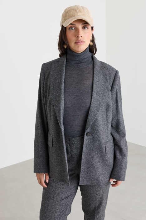 Fitted peak-lapel blazer - Intrend