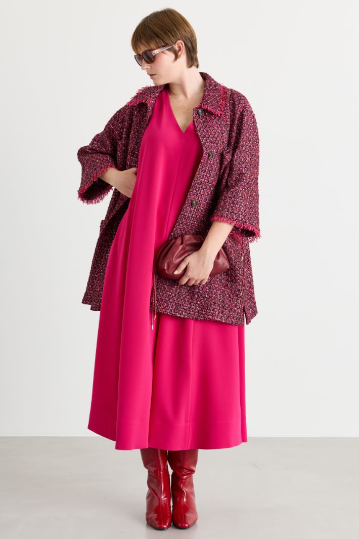 Knitted jacket - RED - Intrend