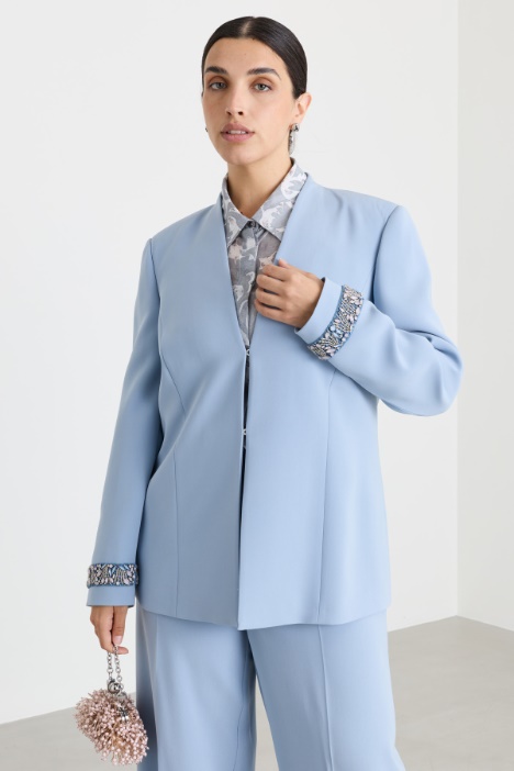 Hand-Embroidered Cady Jacket - Intrend