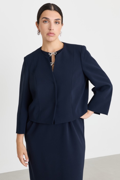 Cady Jacket with Rhinestone Bow - Intrend