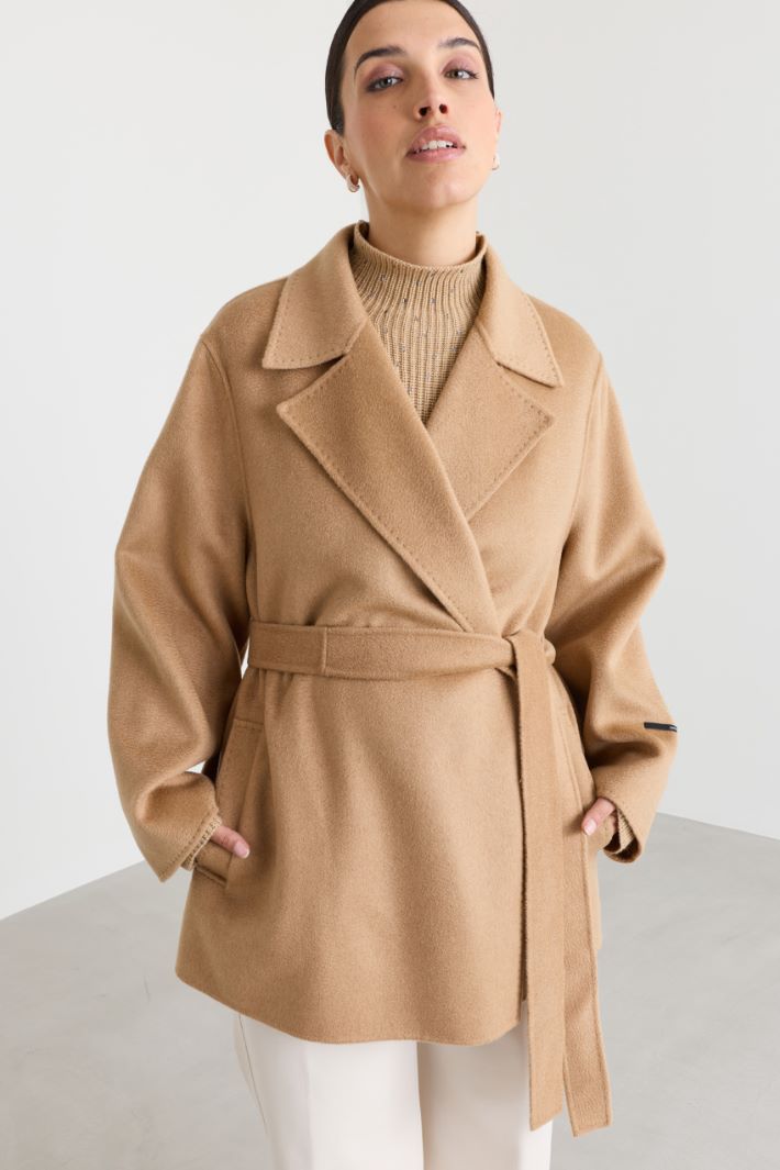 Giaccone con cintura - CAMMELLO - Intrend - 2