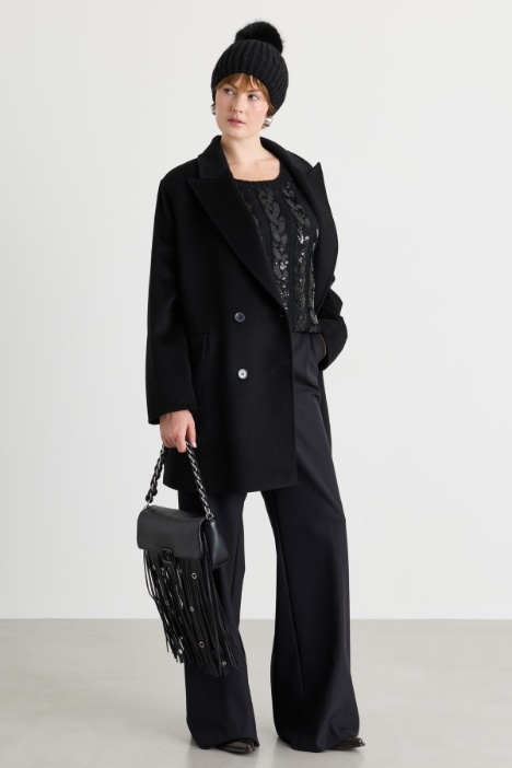Cappotto doppiopetto in drap - Intrend