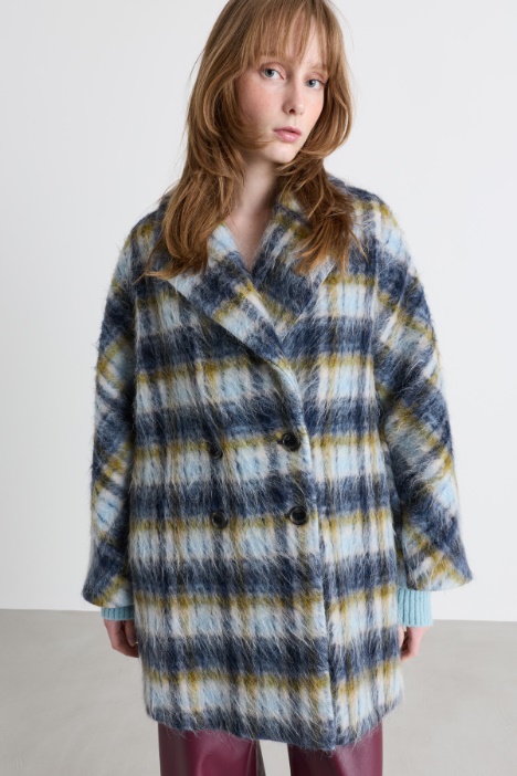 Cappotto in misto lana con maxi rever