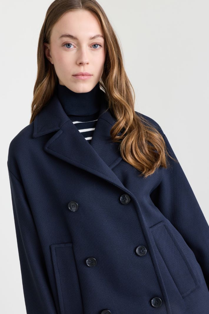 Double-breasted jacket - BLUE - Intrend - 3