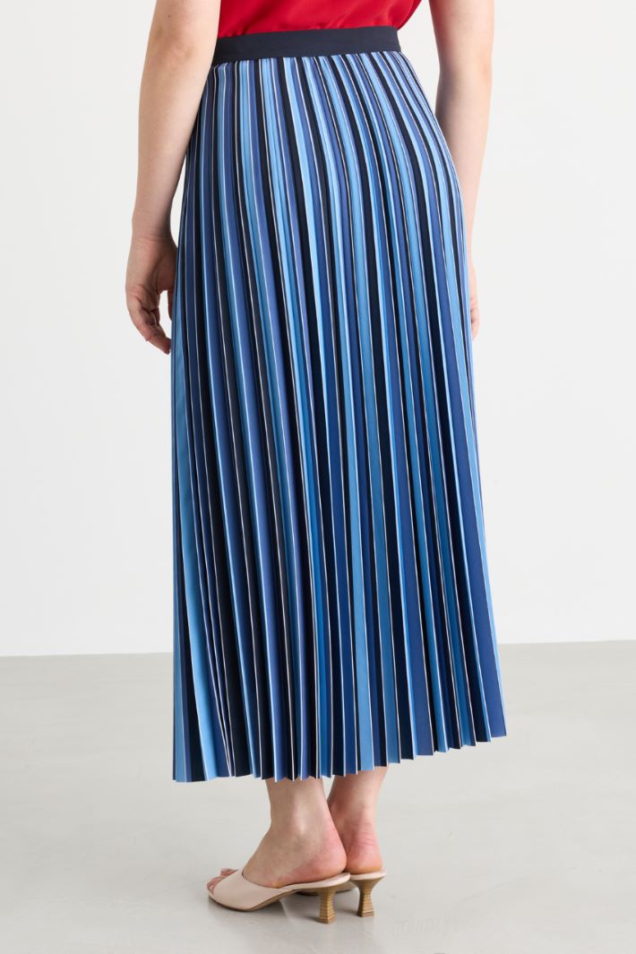 Gonna a plissé soleil - BLU AZZURRO - Intrend - 4