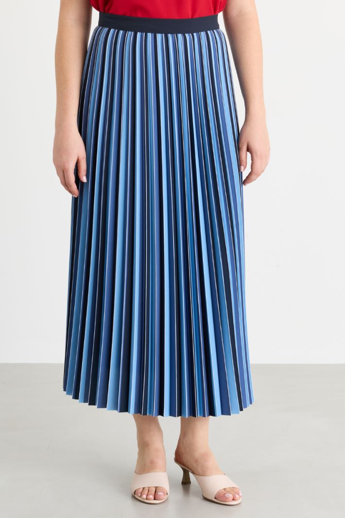 Gonna a plissé soleil - BLU AZZURRO - Intrend - 2