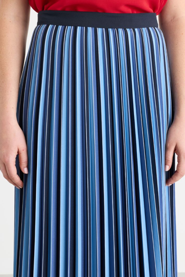 Gonna a plissé soleil - BLU AZZURRO - Intrend - 3