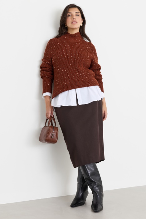 Twill pencil skirt - Intrend