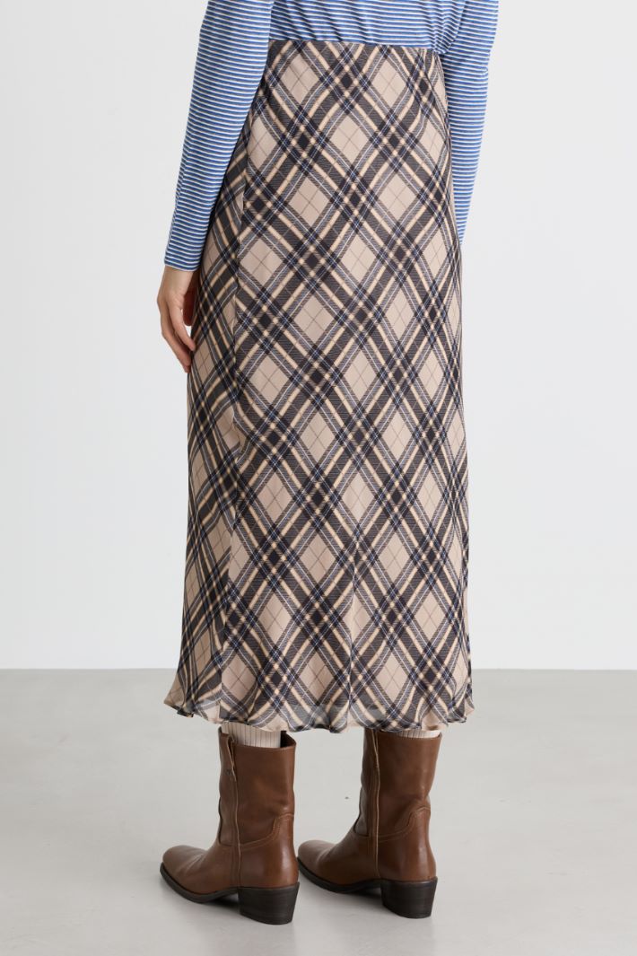 Printed skirt - BEIGE BLACK - Intrend - 4