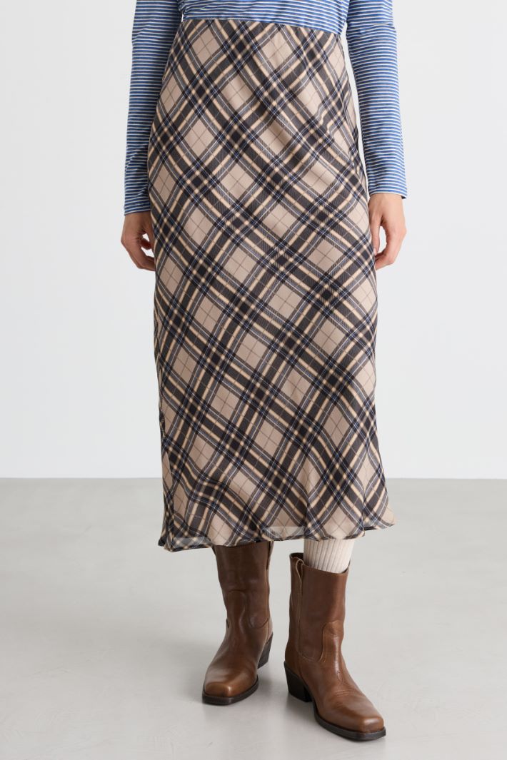 Printed skirt - BEIGE BLACK - Intrend - 2