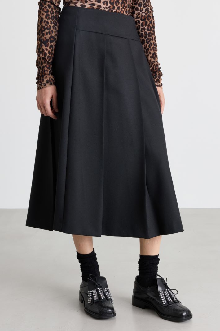 Pleated skirt - BLACK - Intrend - 2