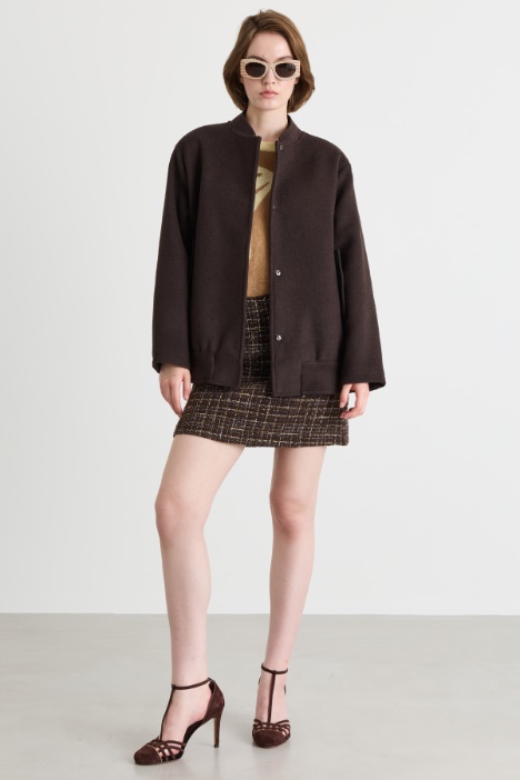 Basketweave mini skirt - Intrend