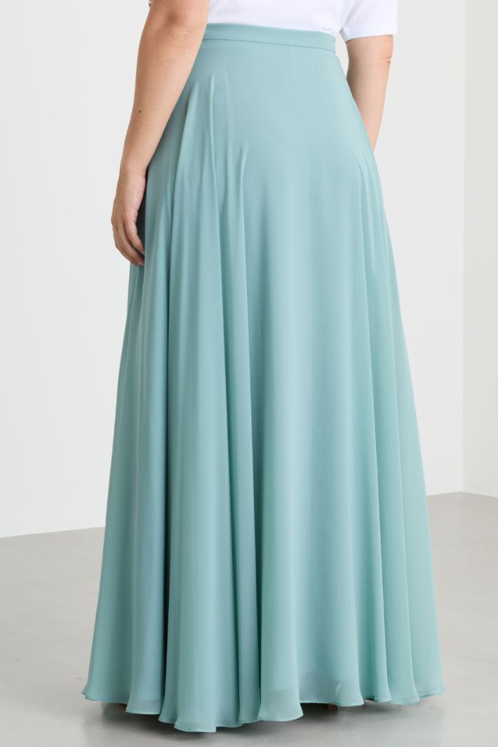Chiffon skirt - GREEN - Intrend - 4
