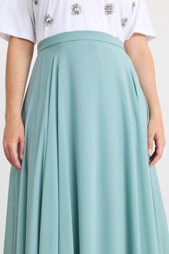 Chiffon skirt - GREEN - Intrend - 3
