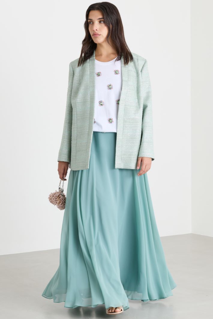 Chiffon skirt - GREEN - Intrend