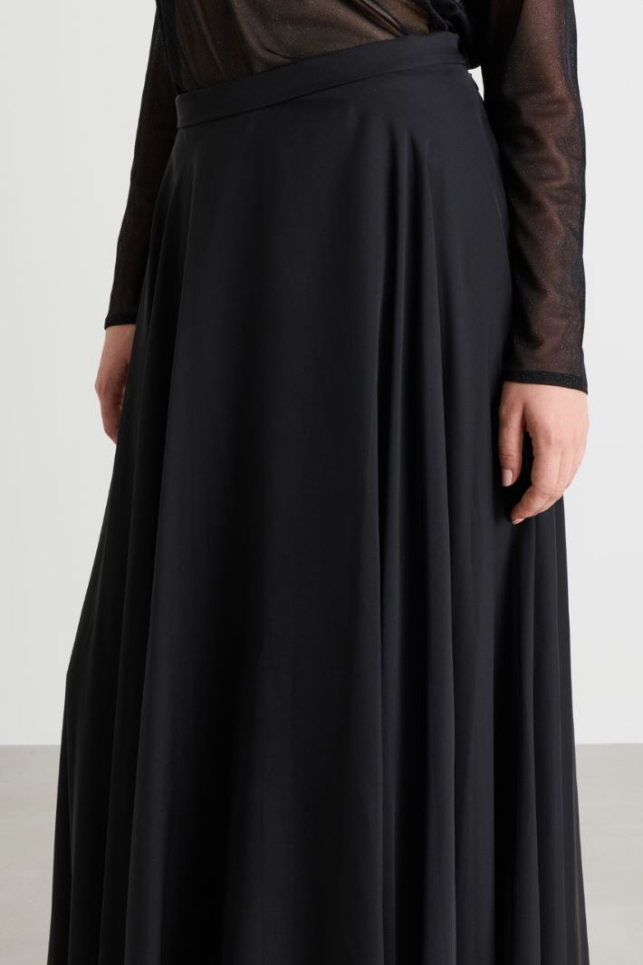 Chiffon skirt - BLACK - Intrend - 3