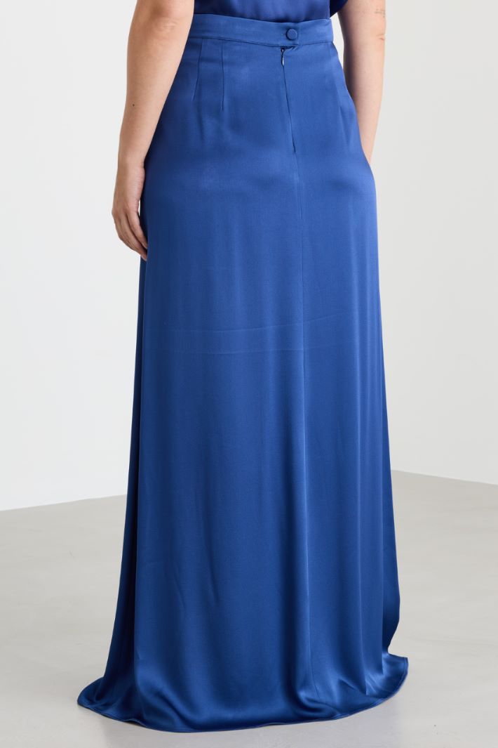 Long chiffon skirt - BLUE - Intrend - 4