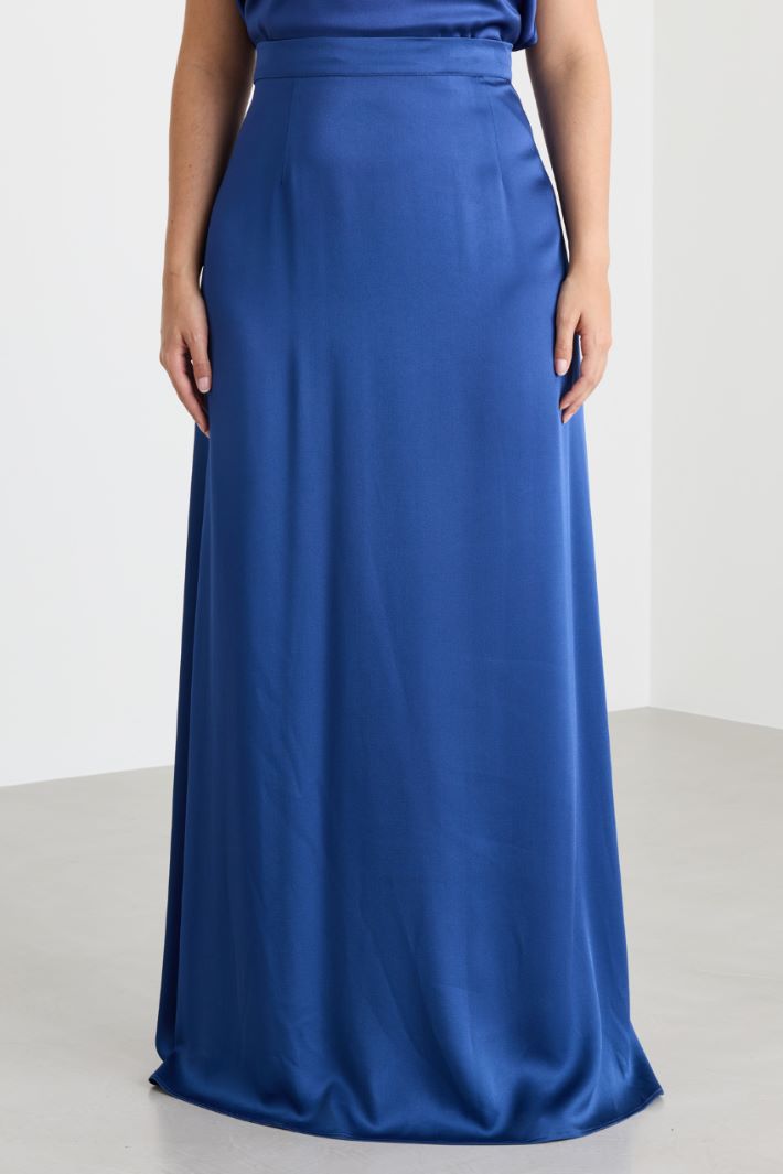 Long chiffon skirt - BLUE - Intrend - 2