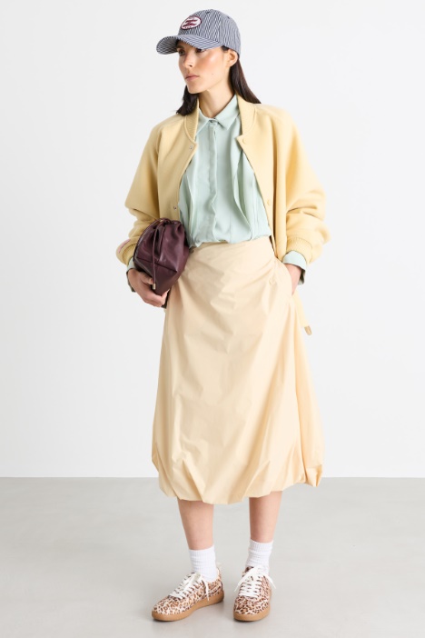 Blusa con ruches in georgette doppia - Intrend