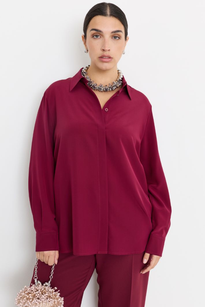 Camicia con spacchi - BORDEAUX - Intrend - 2