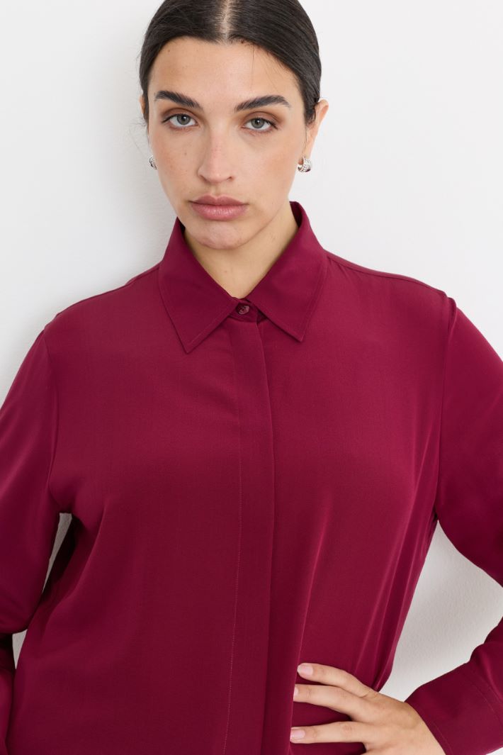 Camicia con spacchi - BORDEAUX - Intrend - 3