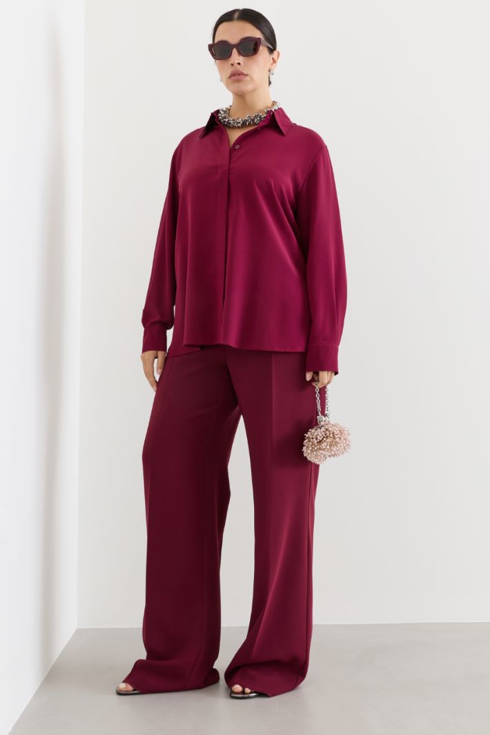 Camicia con spacchi - BORDEAUX - Intrend
