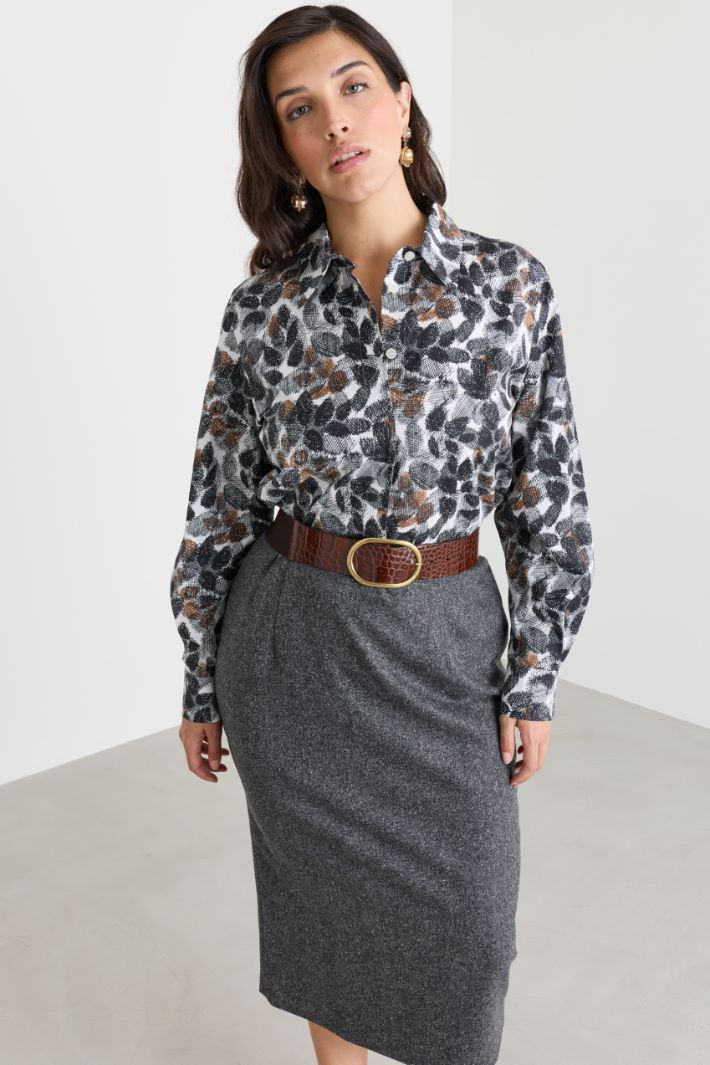 Camicia in popeline - NERO - Intrend - 2