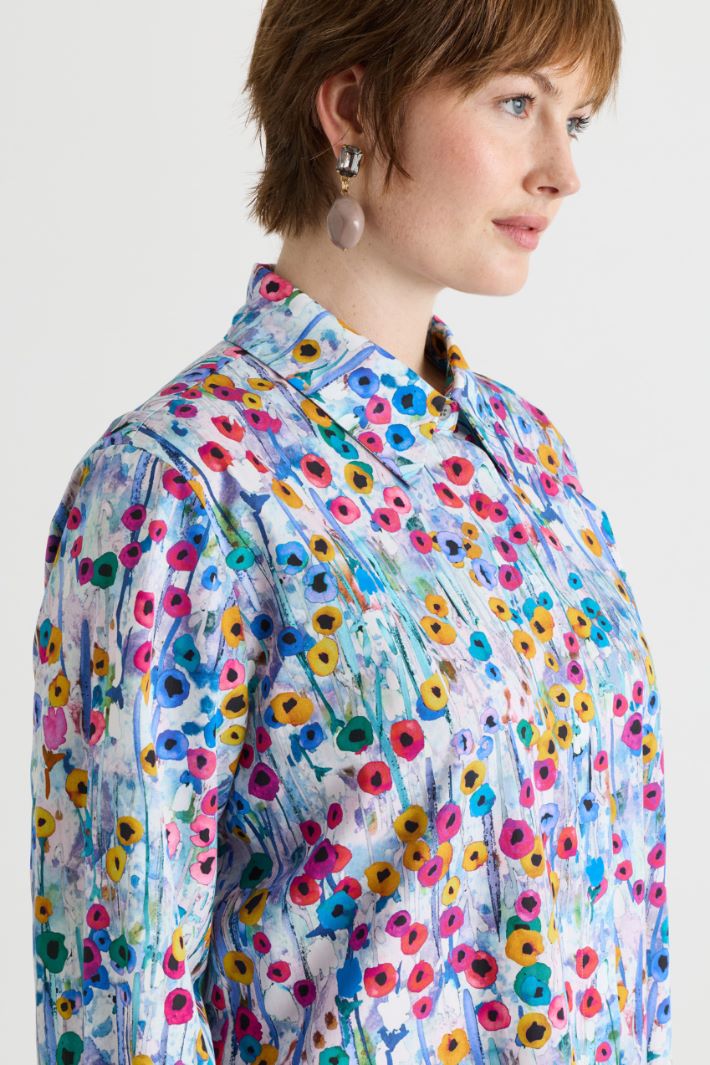Camicia in popeline - BLU - Intrend - 3