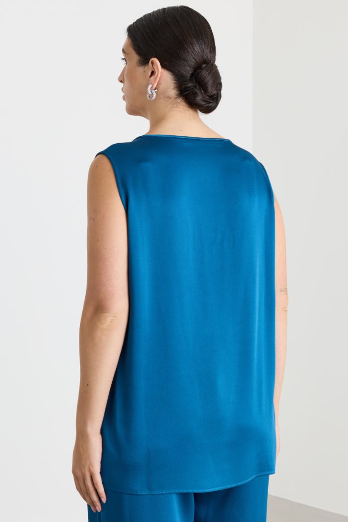 Top in raso opaco - AZZURRO - Intrend - 4