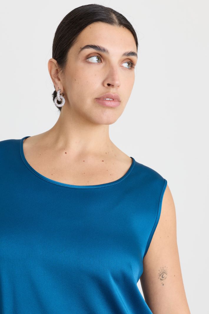 Top in raso opaco - AZZURRO - Intrend - 3