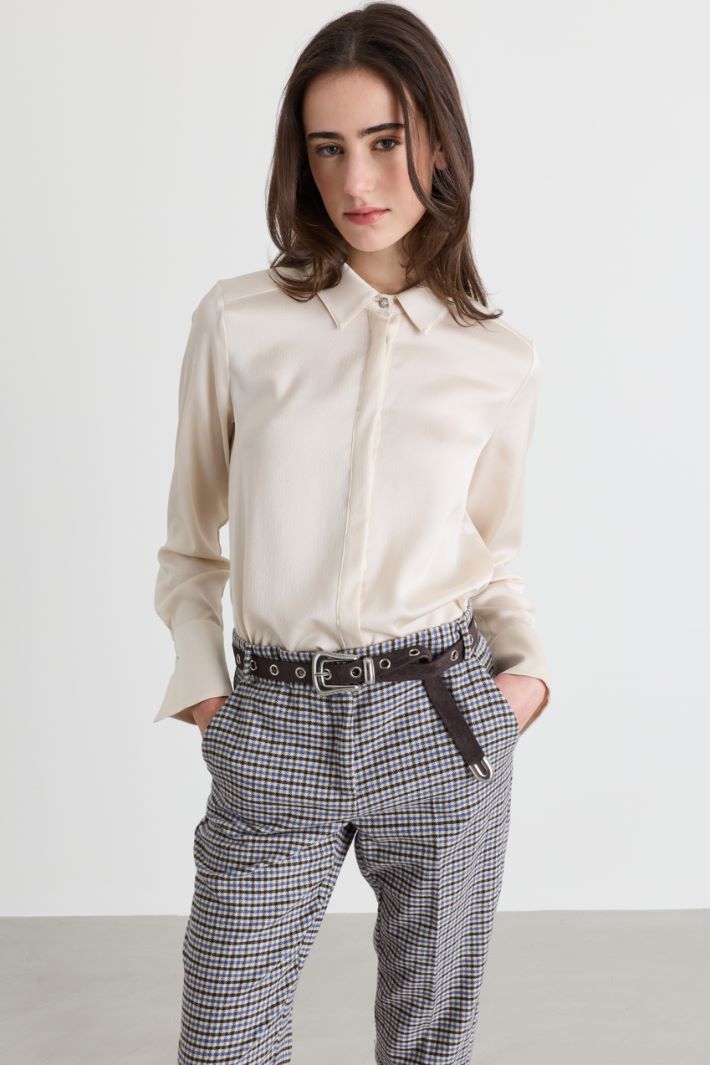 Blusa in raso - BIANCO - Intrend - 2