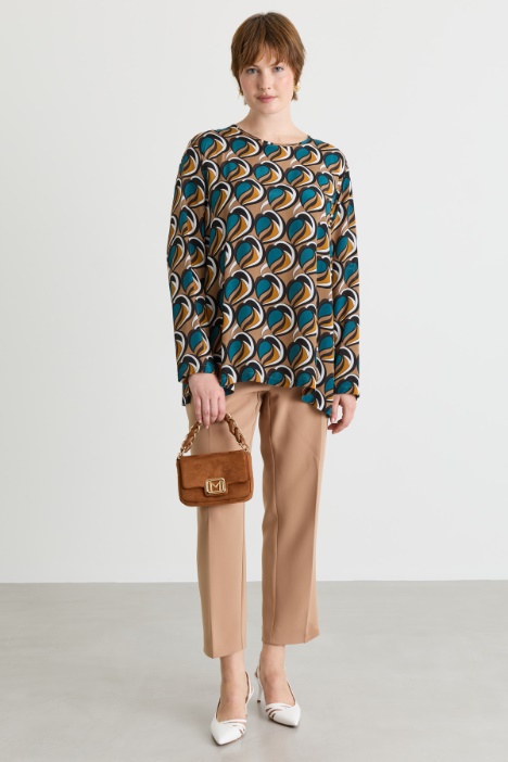 Blusa in crepe de chine - Intrend