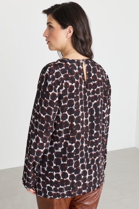 Blusa in crepe de chine