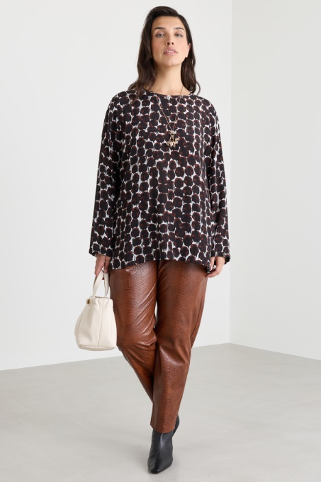 Blusa in crepe de chine - Intrend
