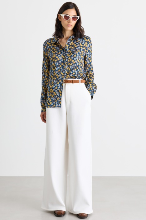 Bedruckte Satinbluse - Intrend