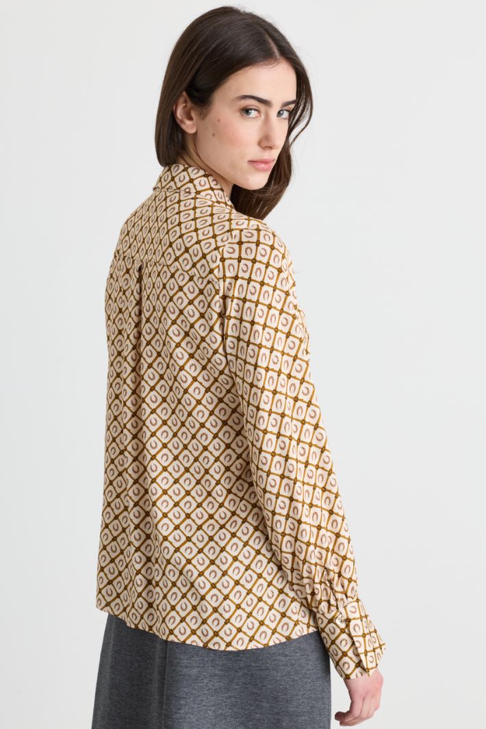 Camicia in tessuto stampato - CAMMELLO - Intrend - 4