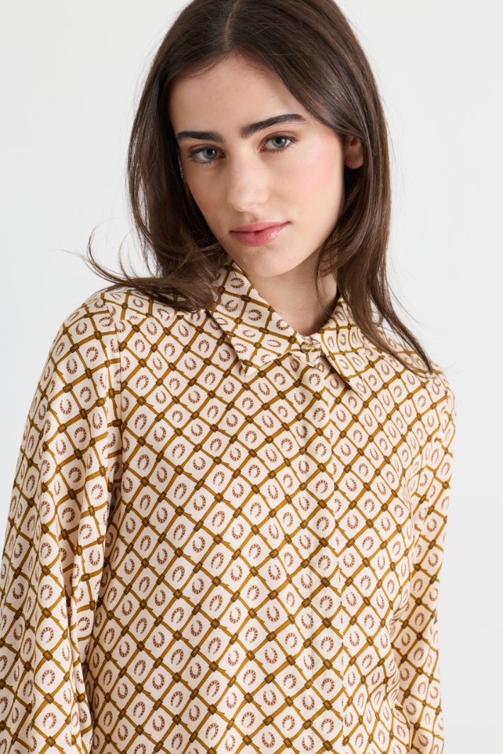 Camicia in tessuto stampato - CAMMELLO - Intrend - 3