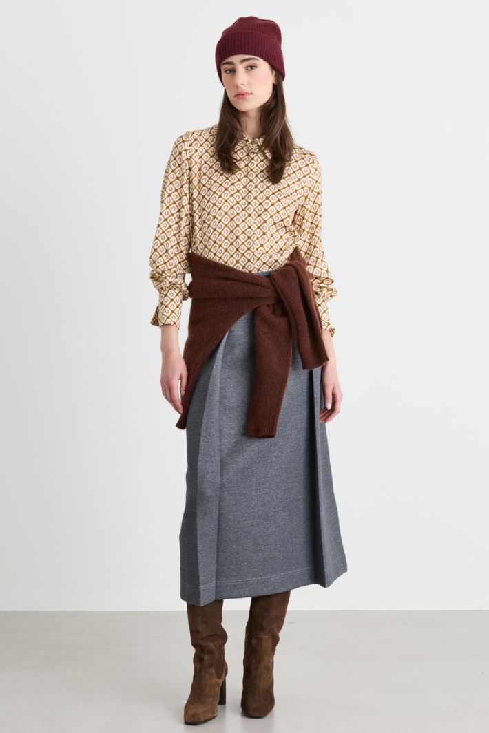 Camicia in tessuto stampato - CAMMELLO - Intrend